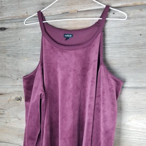 Burgandy Cold Shoulder Sweatshirt XL Torrid Sz 1 - Picture 1 of 5